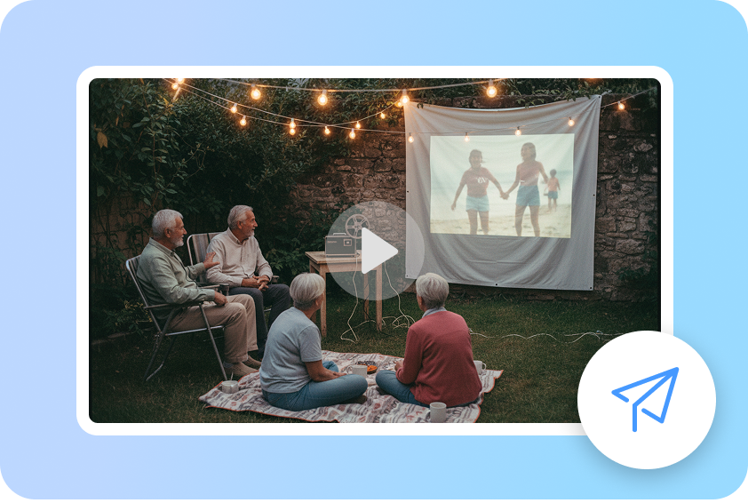 Friends laughing and enjoying a fun friendship video