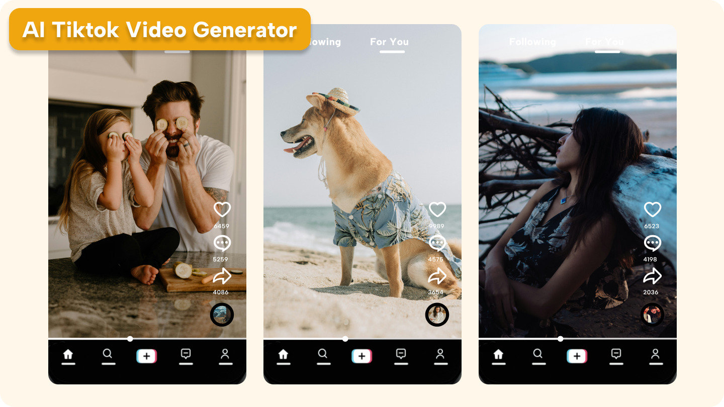 ai TikTokビデオジェネレーター
