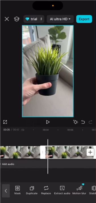 Duplicate Video Clip in CapCut