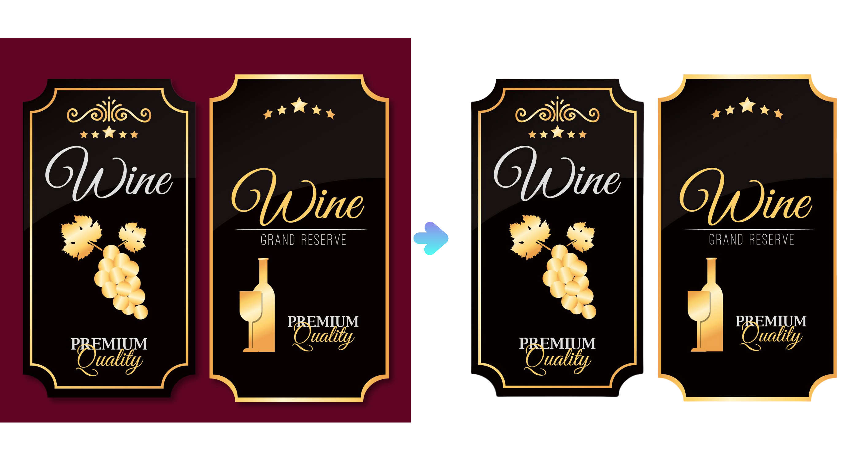 label anggur pribadi untuk botol