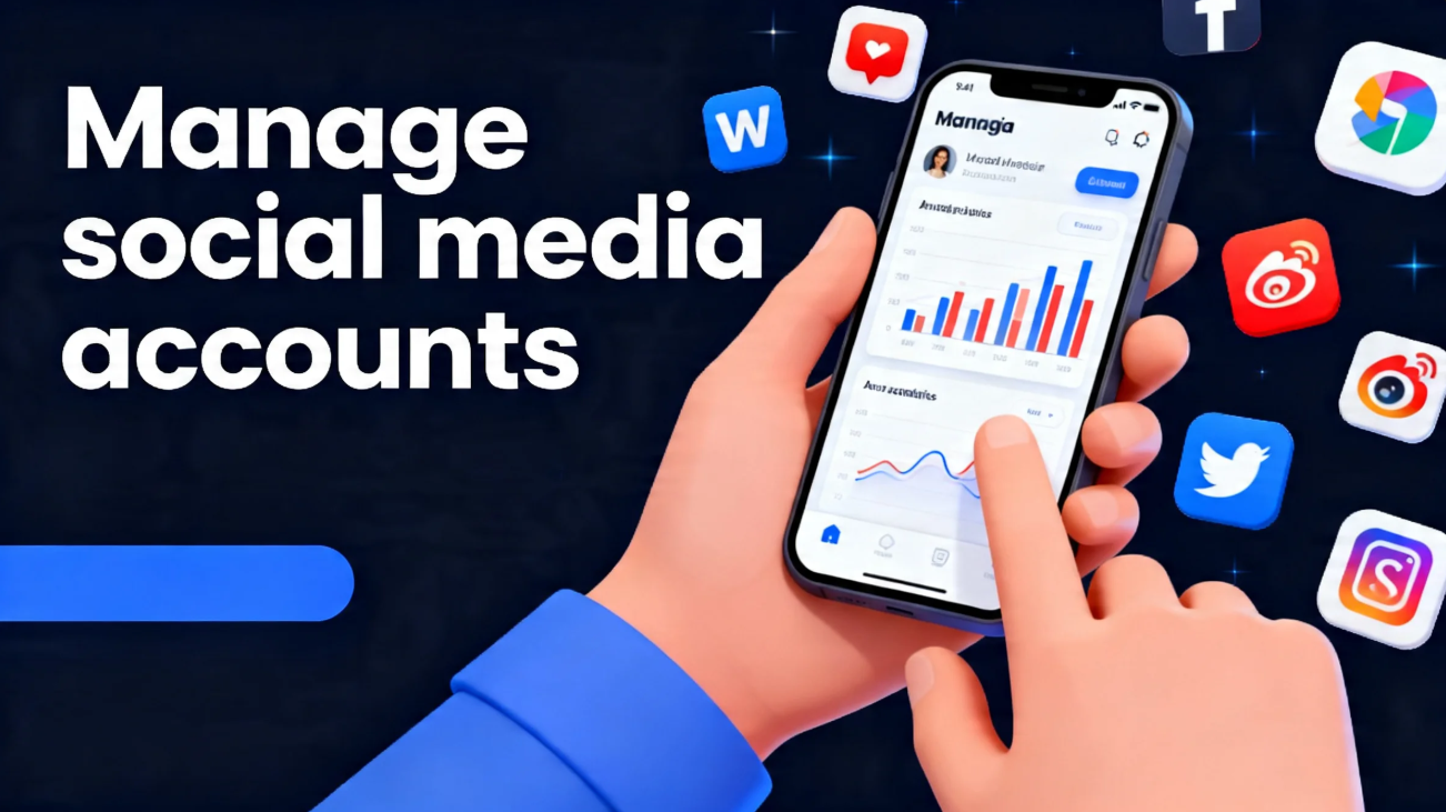 Manage social media accounts