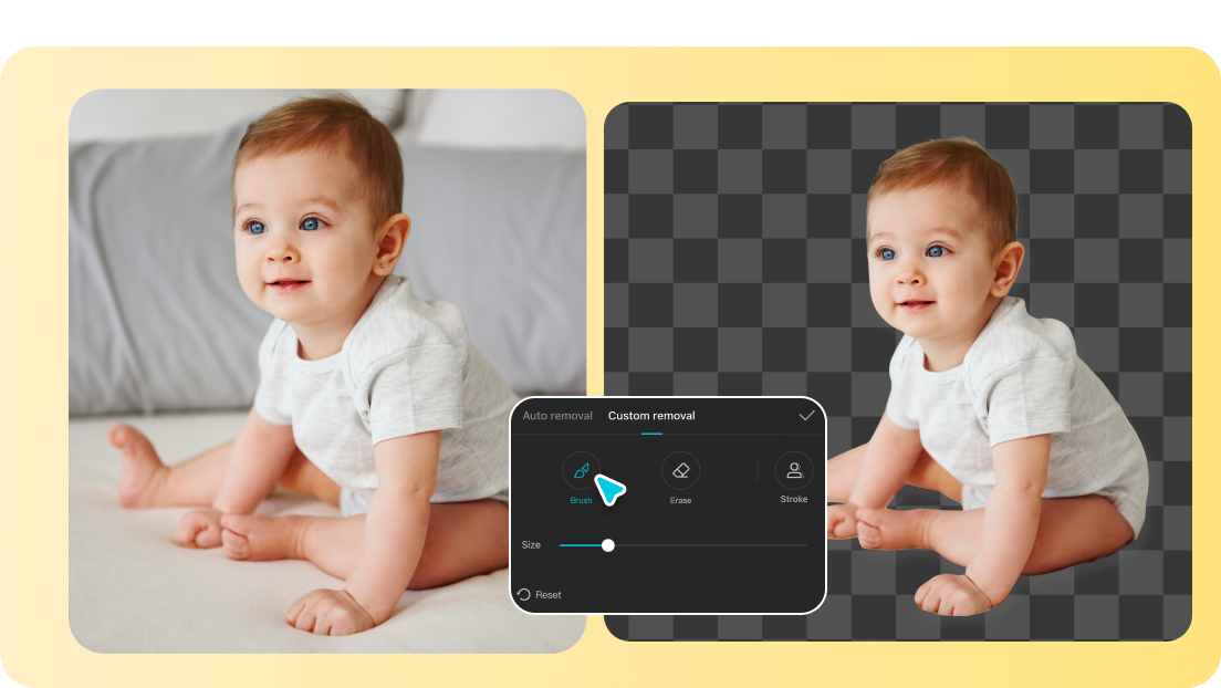 AI background remover in CapCut App