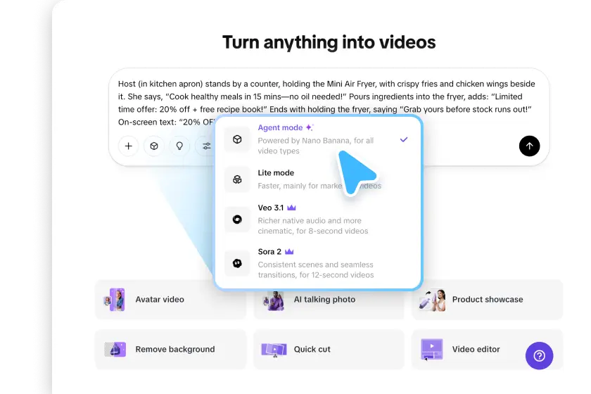 Generating video for business