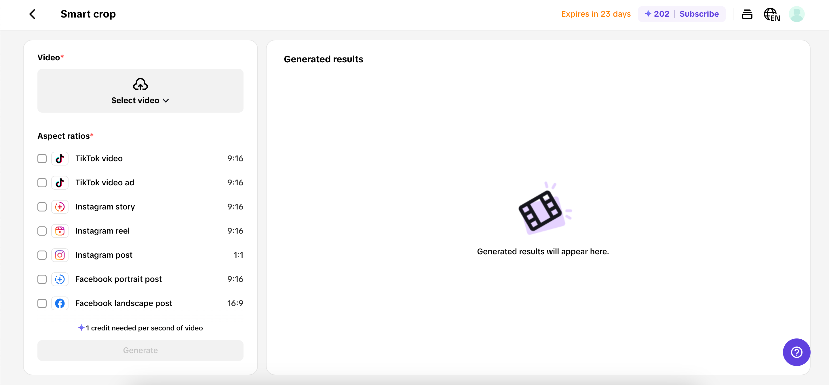 Enquadramento feito de forma inteligente