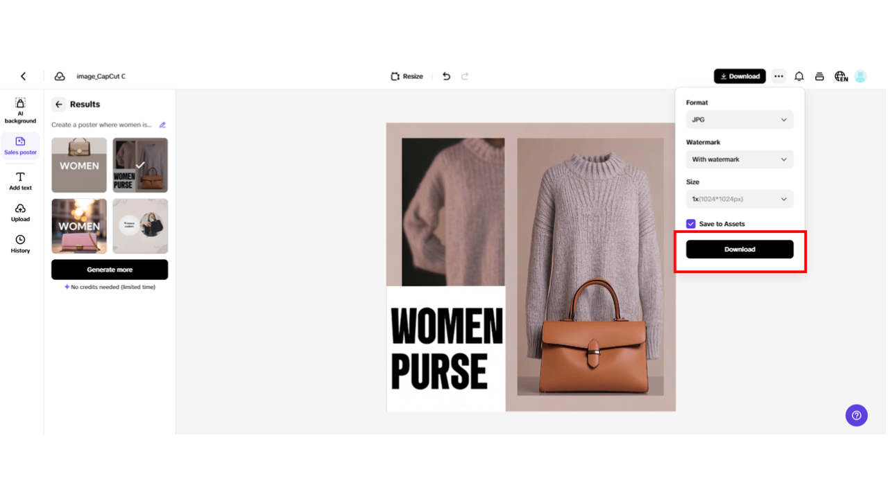 Finalize and export your draft
