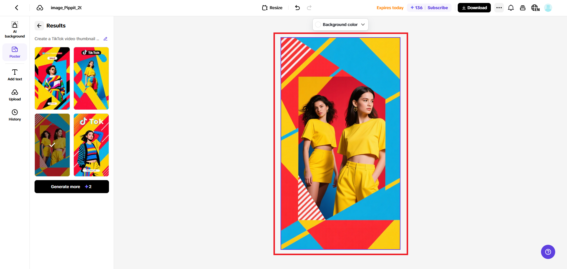 AI thumbnail generation