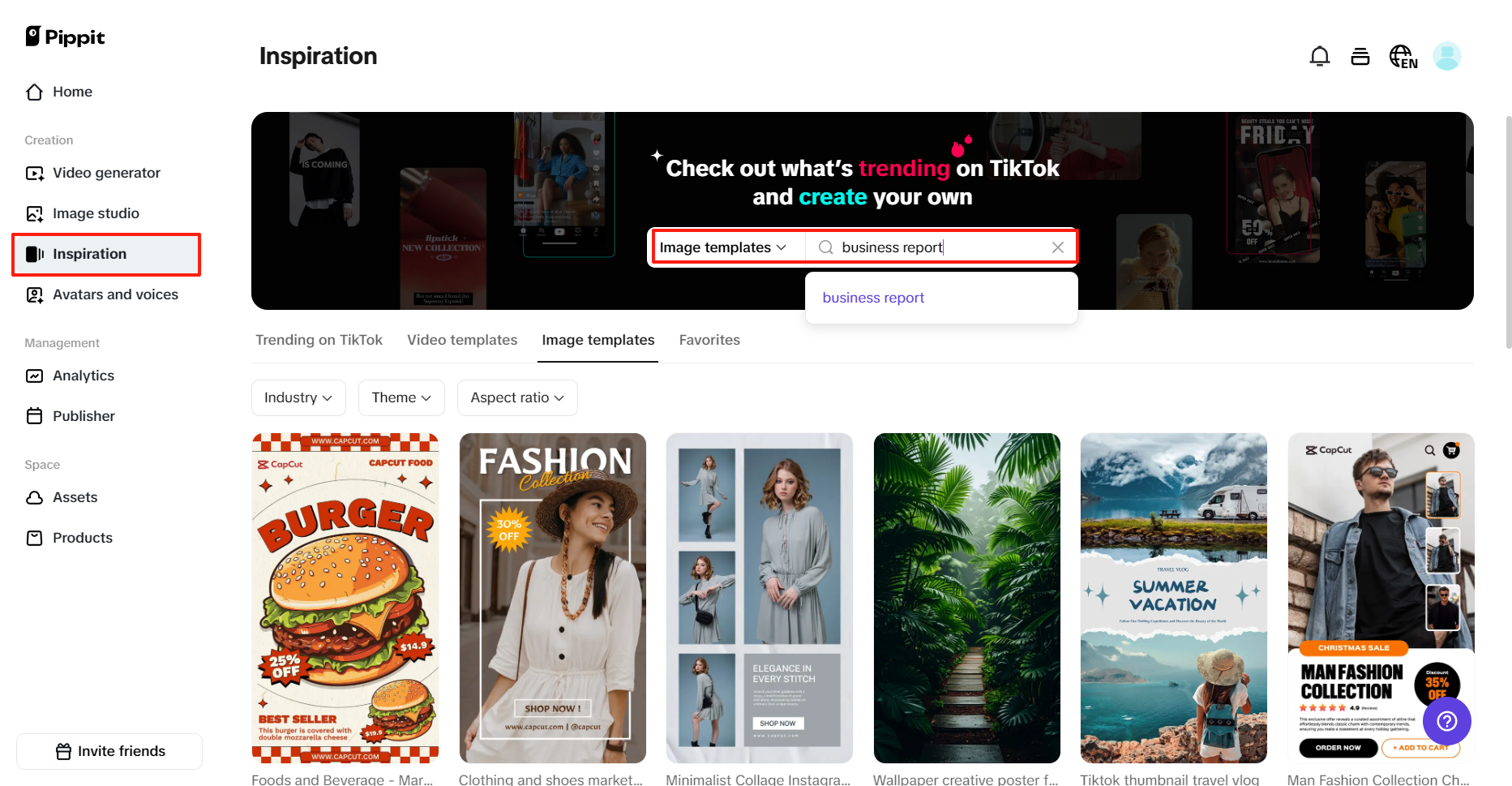 Type business report