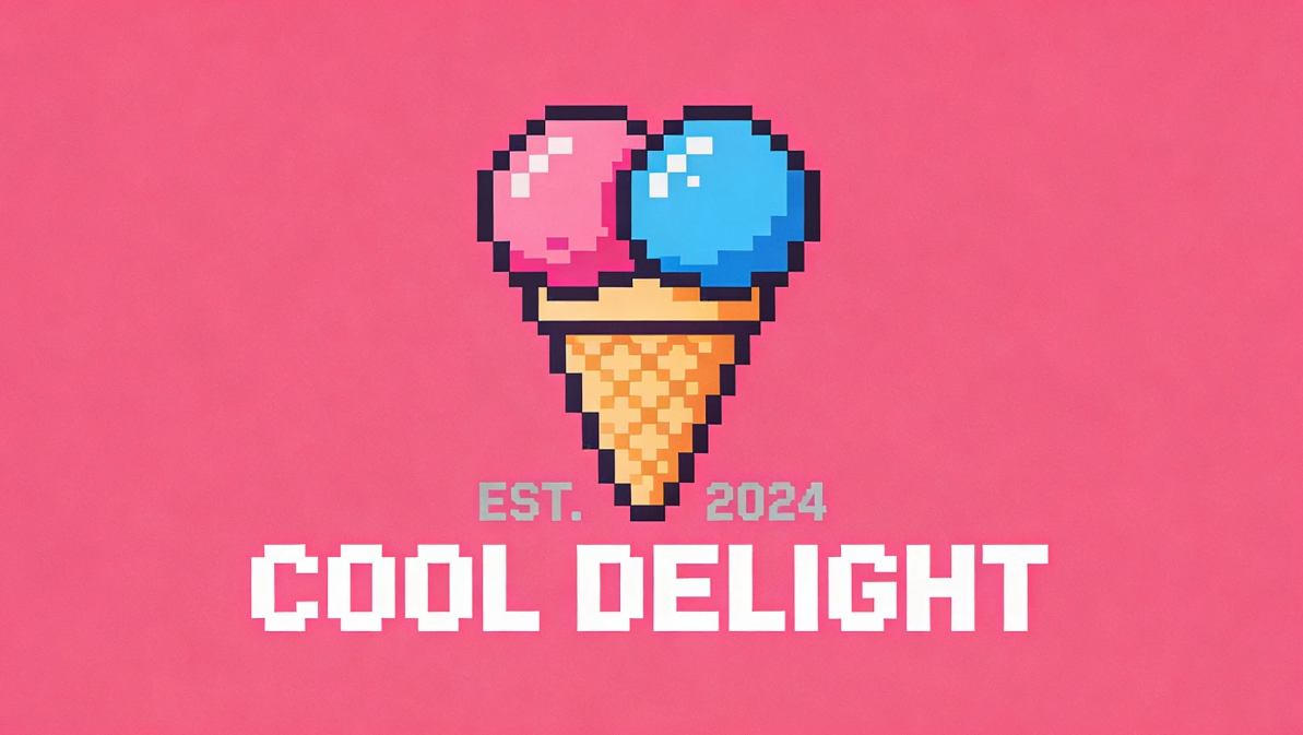 Pixelated food with text for logos image