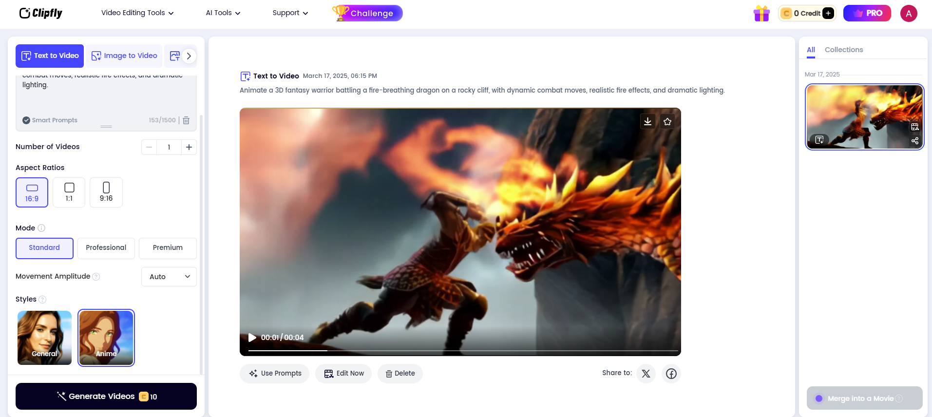 3d text video maker online free