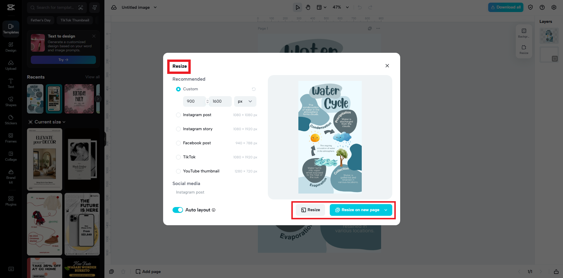 Select your newly desired resolution
