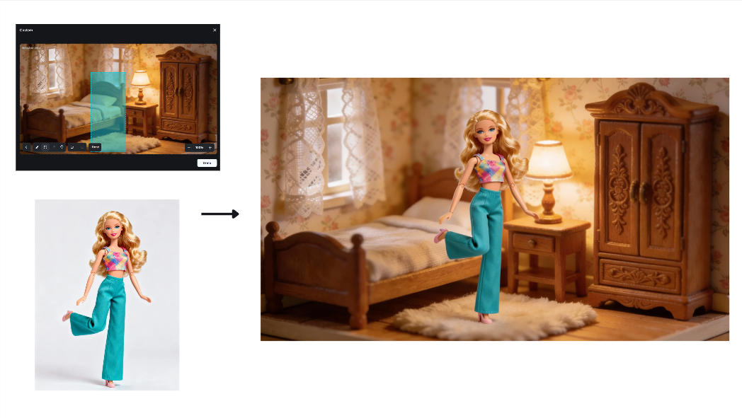 Dreamina 'da etkileşimli düzenleme özelliği