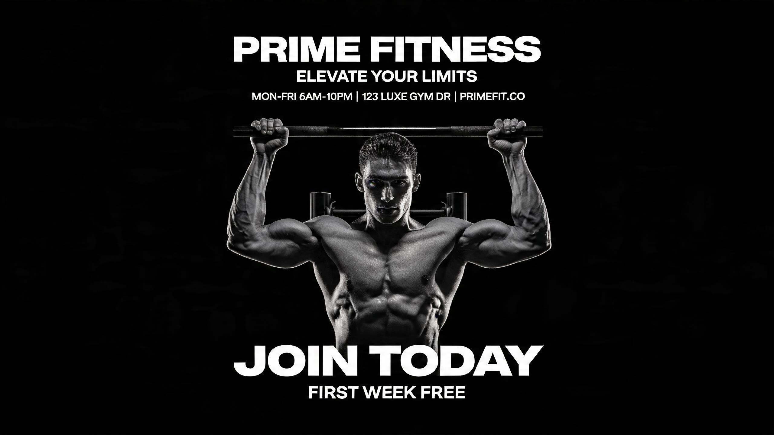 Modern minimalist gym flyer