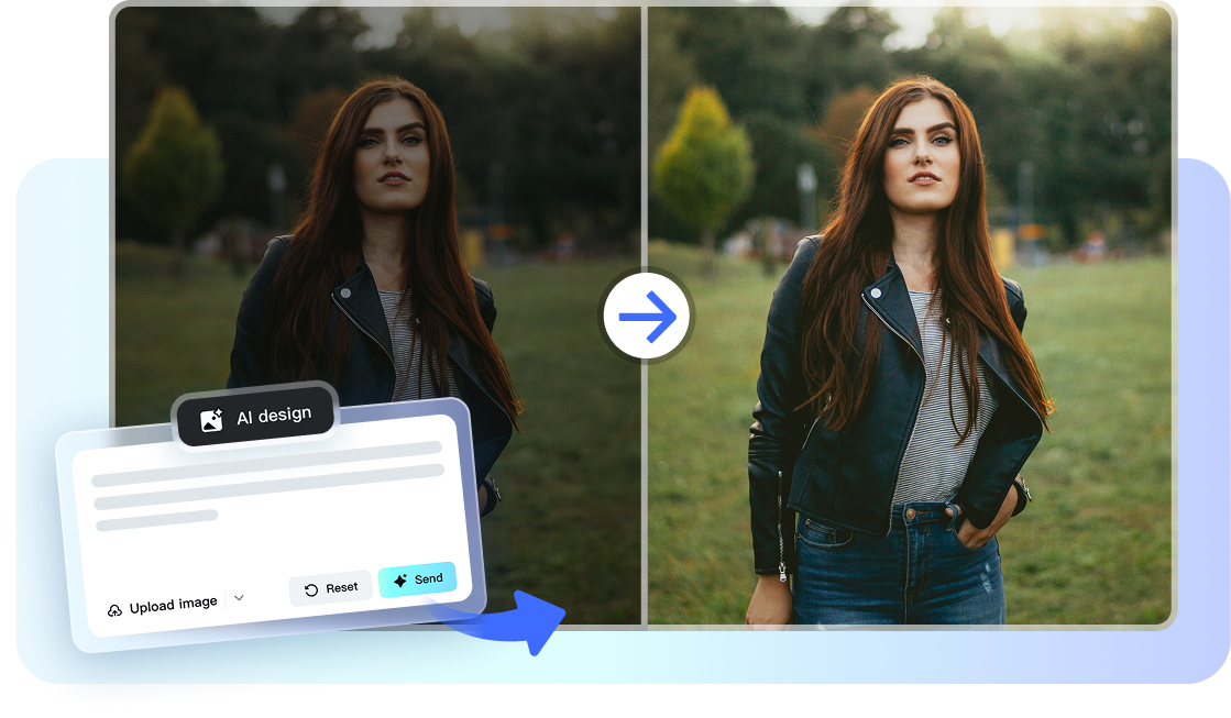 AI tool to image brightener dark photos