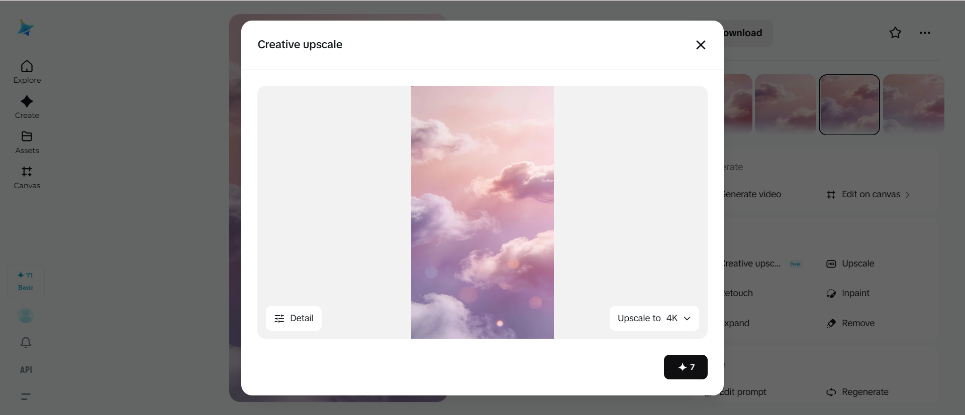 Creative upscale