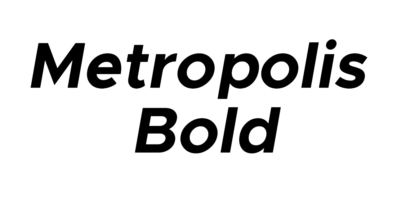 T-shirt font - metropolis bold