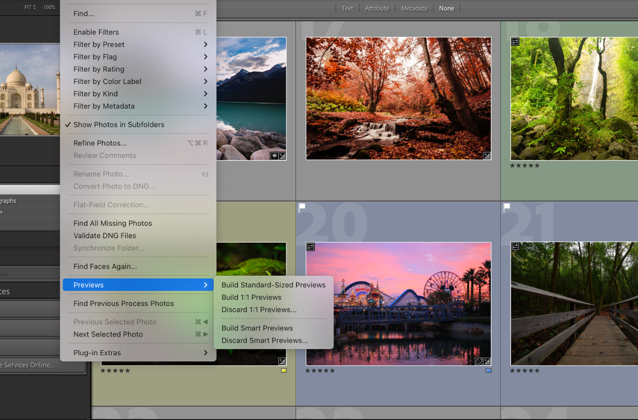 Importing images into Adobe Lightroom photo editor