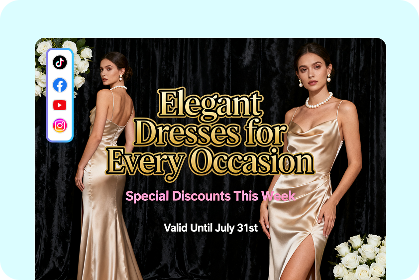 Design-uri grafice pentru promovarea comerțului electronic în CapCut