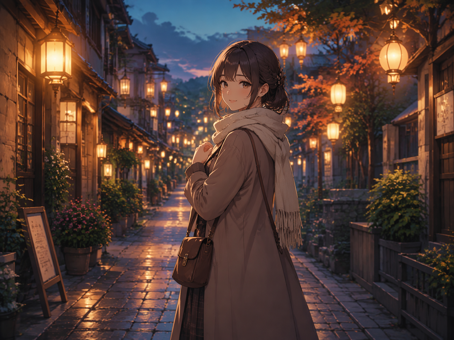 Dreamina IA gerador de meninas japonesas exemplo de prompt 1: Tokyo Street Portrait