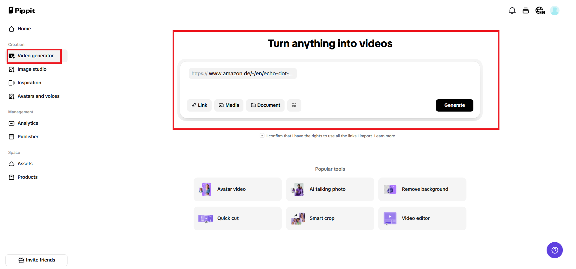 Turn anything into video