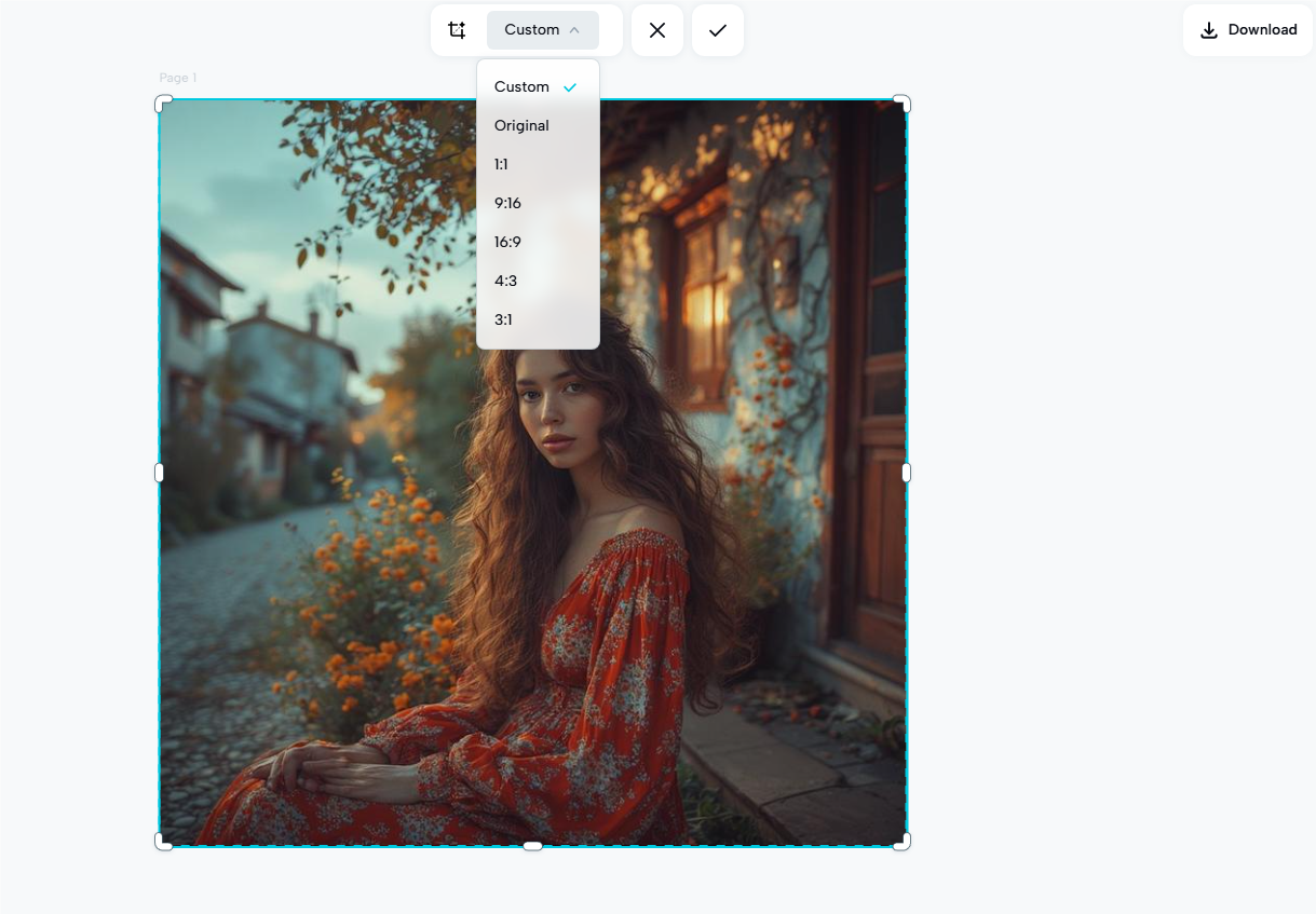 Crop image online with CapCut