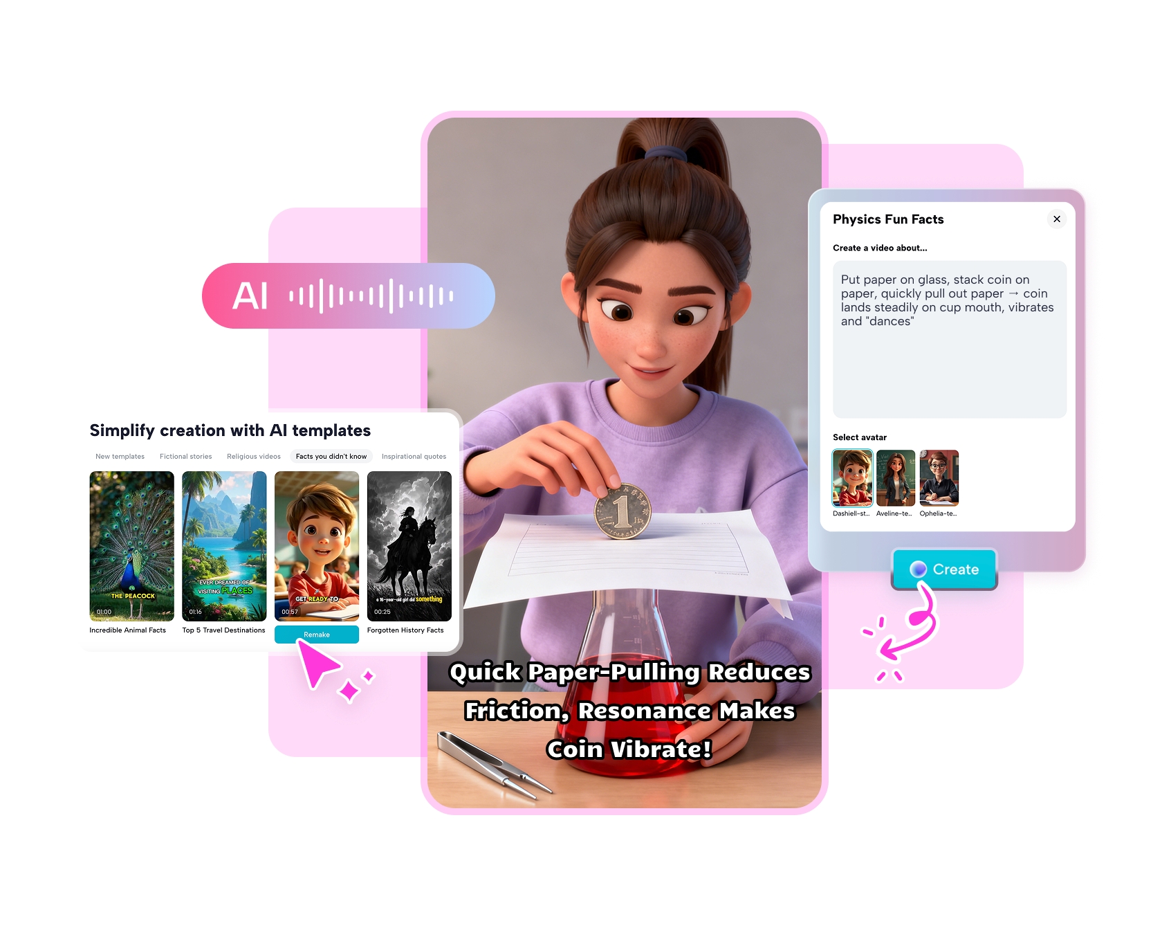 CapCut's AI video template generator