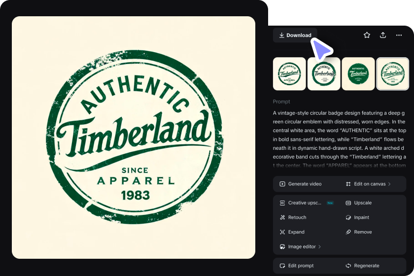 Download your preferred custom badge output