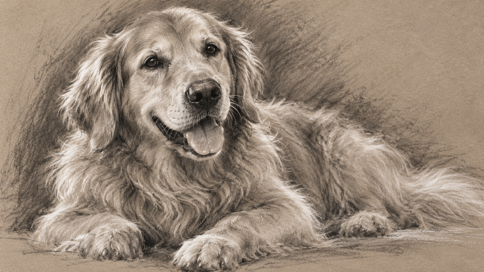 trasforma la foto in schizzo: Charcoal Pet Portrait