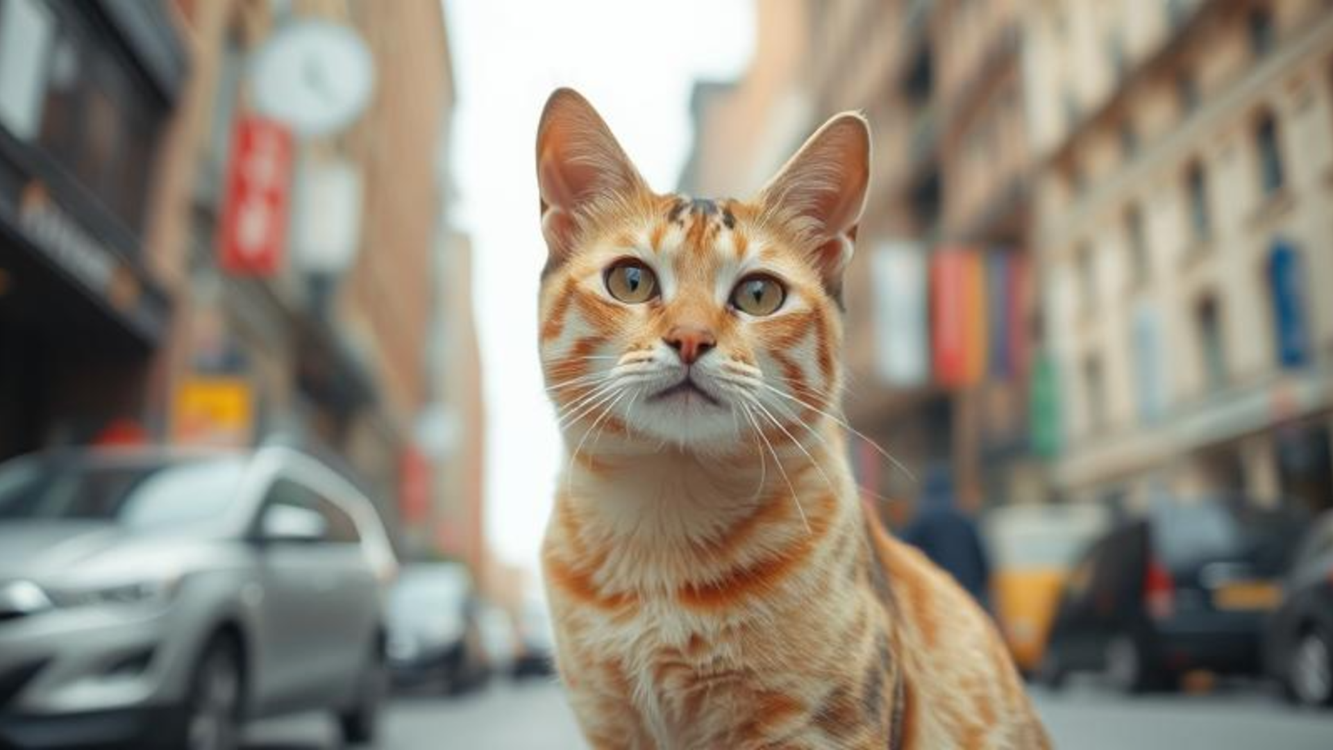 Cat in a big city