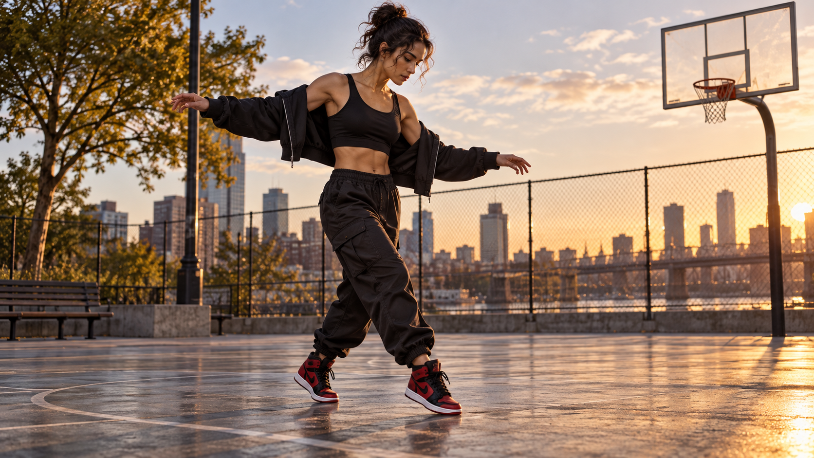 tiptoeing in my Jordans video example