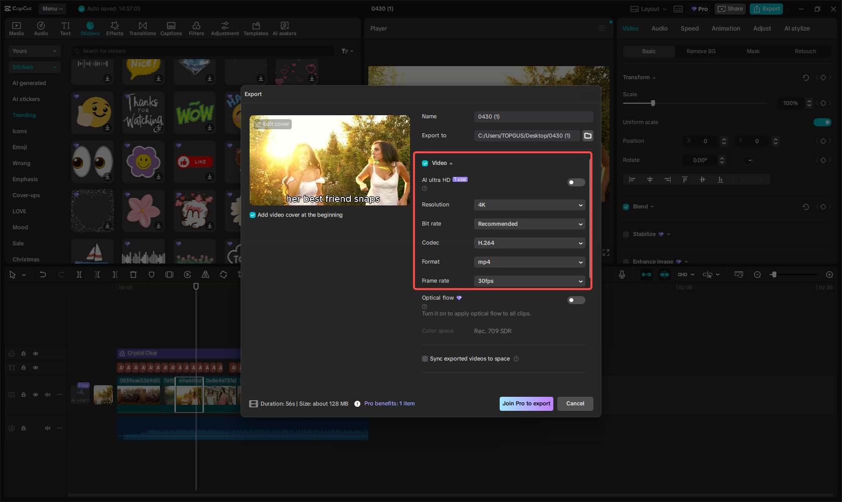 Mengeksport dan berkongsi video dalam CapCut