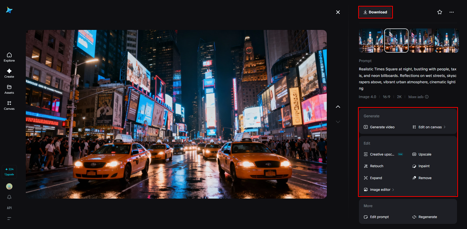 Refina y descarga la imagen