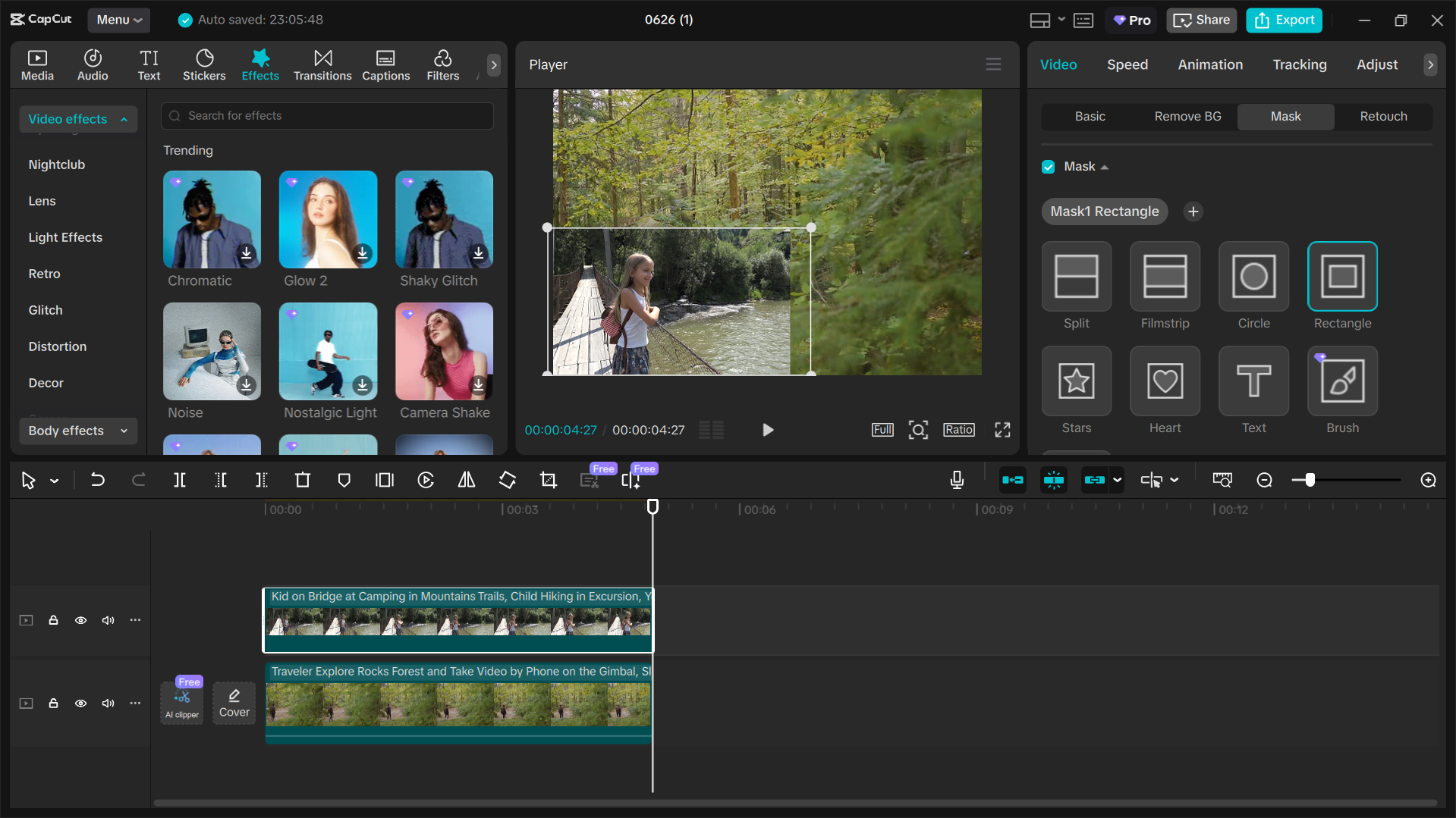 Interface d'édition du logiciel vidéo de bureau CapCut - le meilleur outil pour ajouter une image à une image sur PC