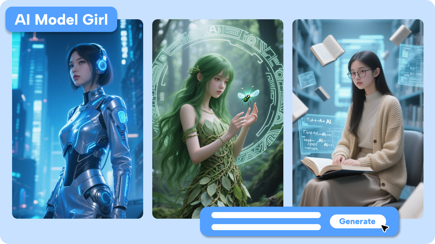 نموذج فتاة بالذكاء الاصطناعي