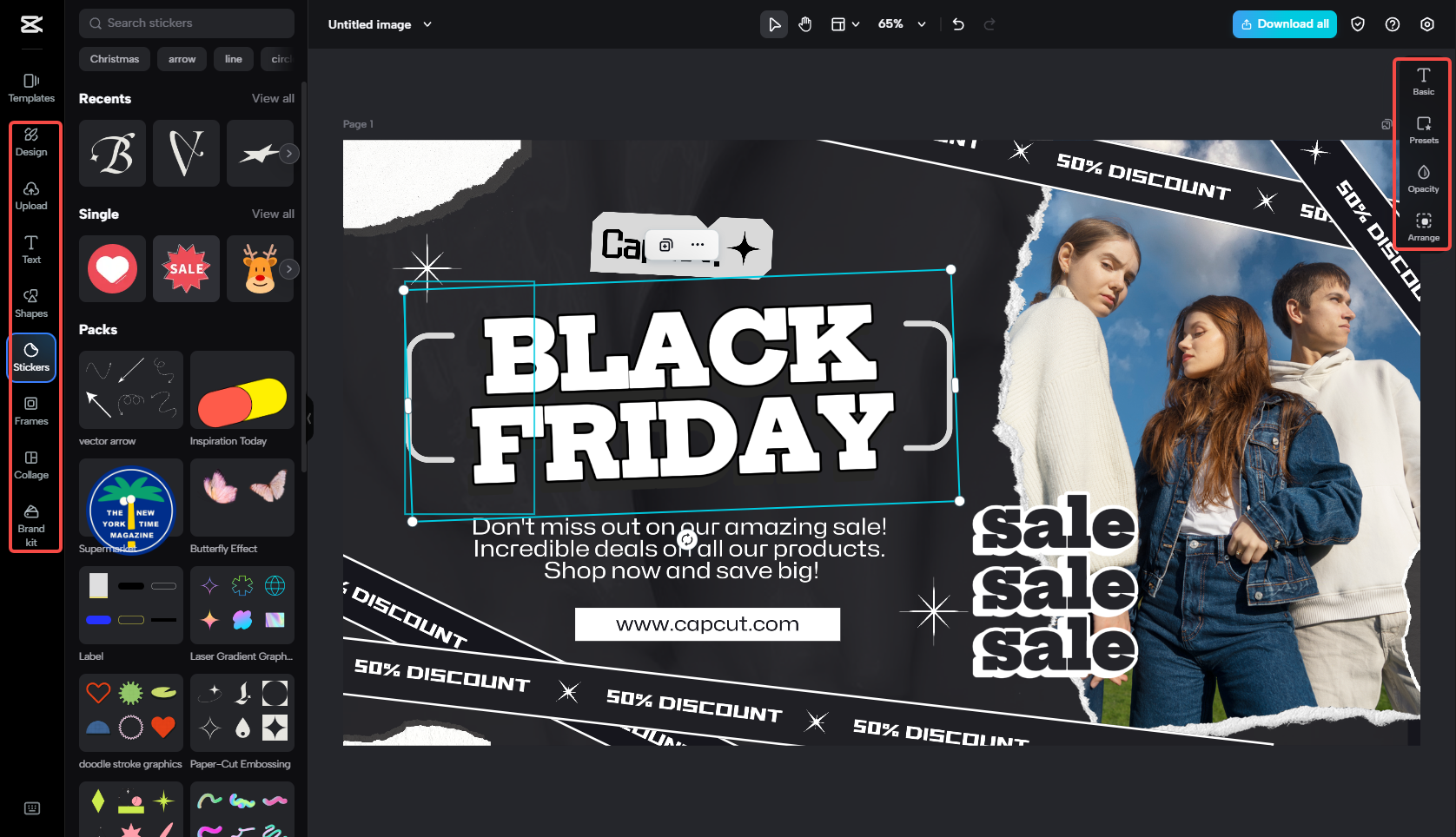 Edit the product banner