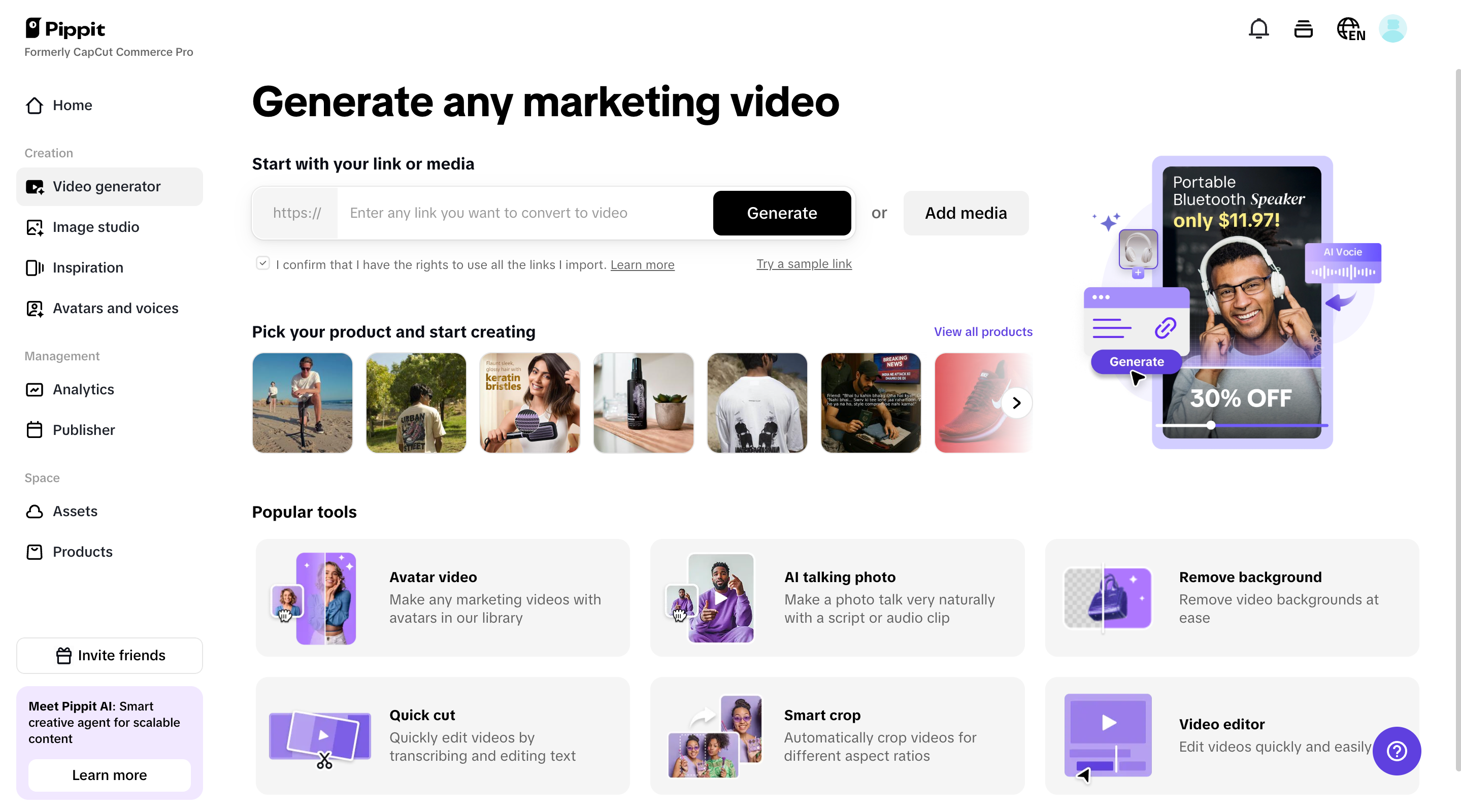 AI-powered video generation