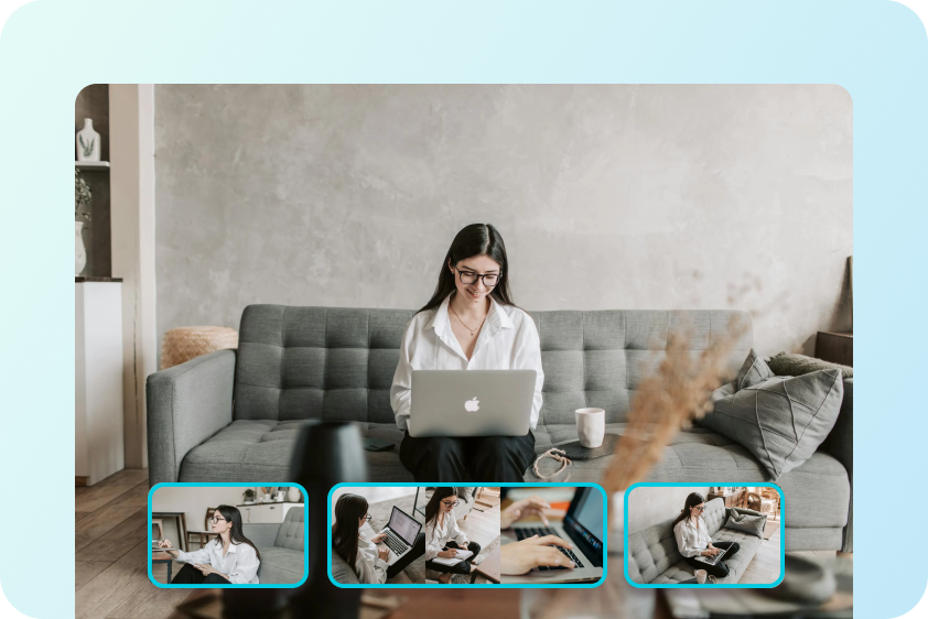 description=Pippit's social media analytics dashboard showing performance comparison charts for video content across TikTok, YouTube, and Instagram.