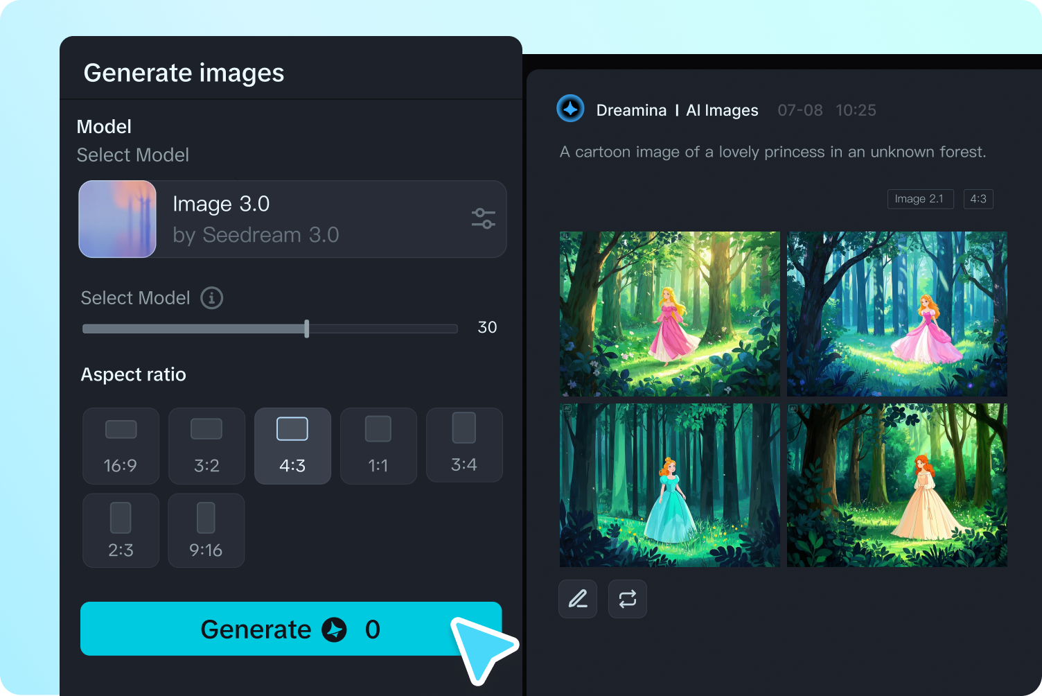 generate image in free ai cartoon generator