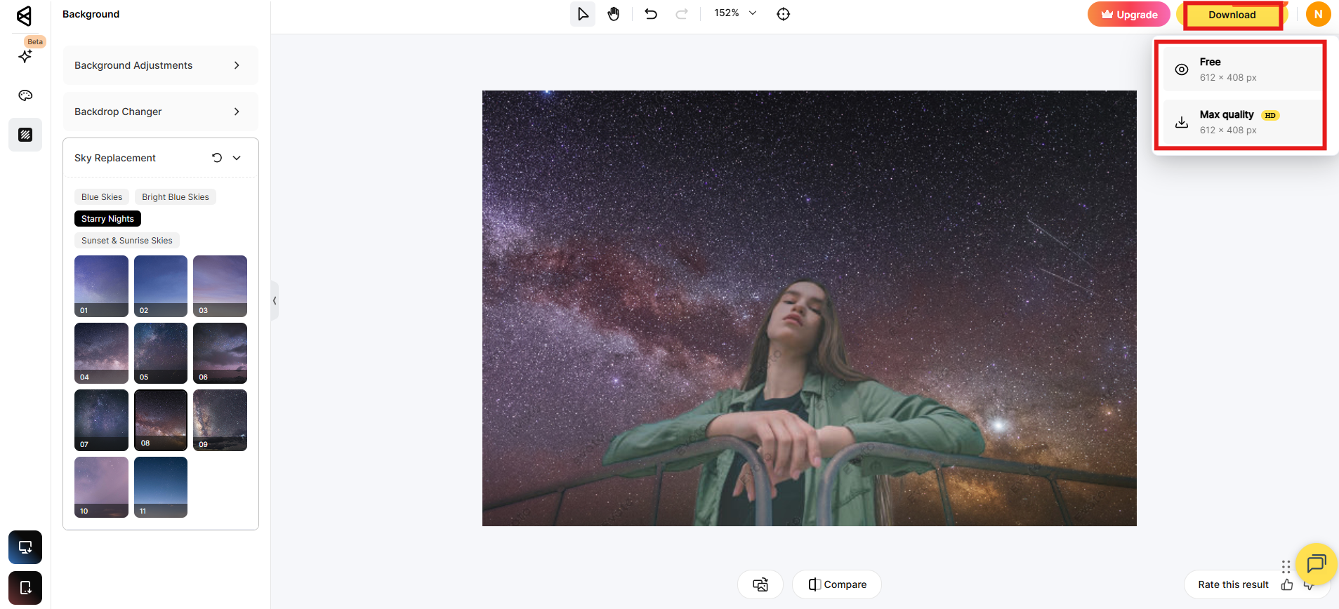 Scarica l'immagine finale