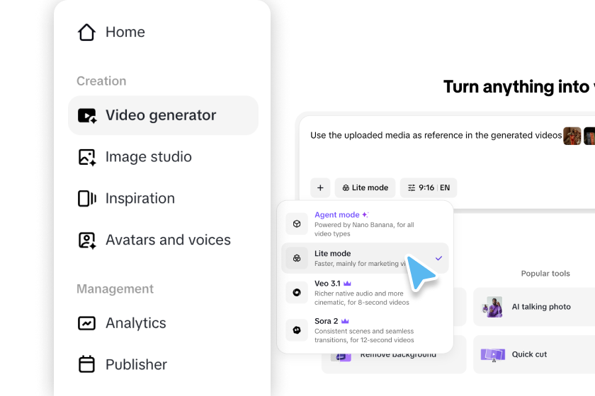 Uzyskaj dostęp do interfejsu generatora wideo.