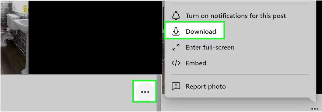 Showing how to download images on Facebook on a computer