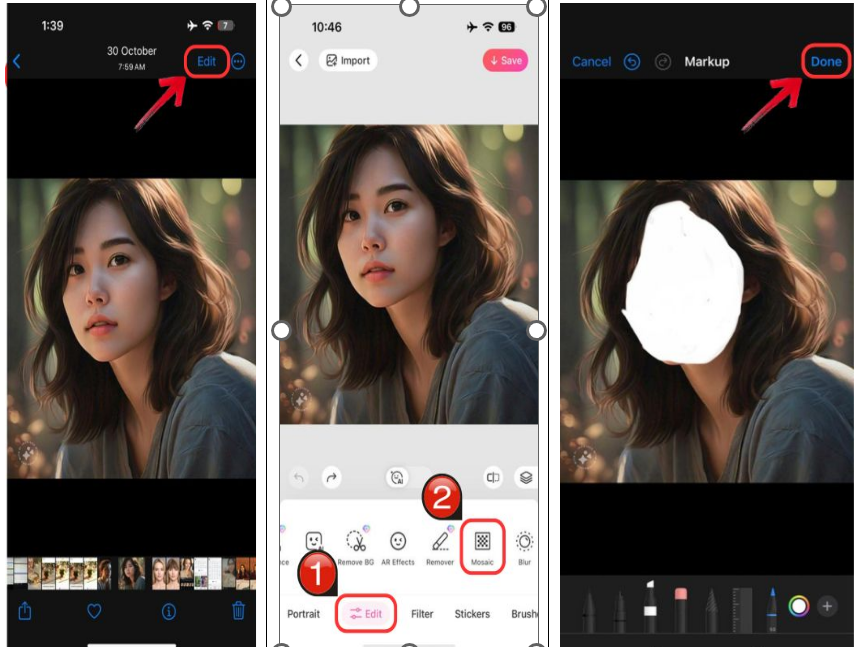 How to blur faces on iPhone