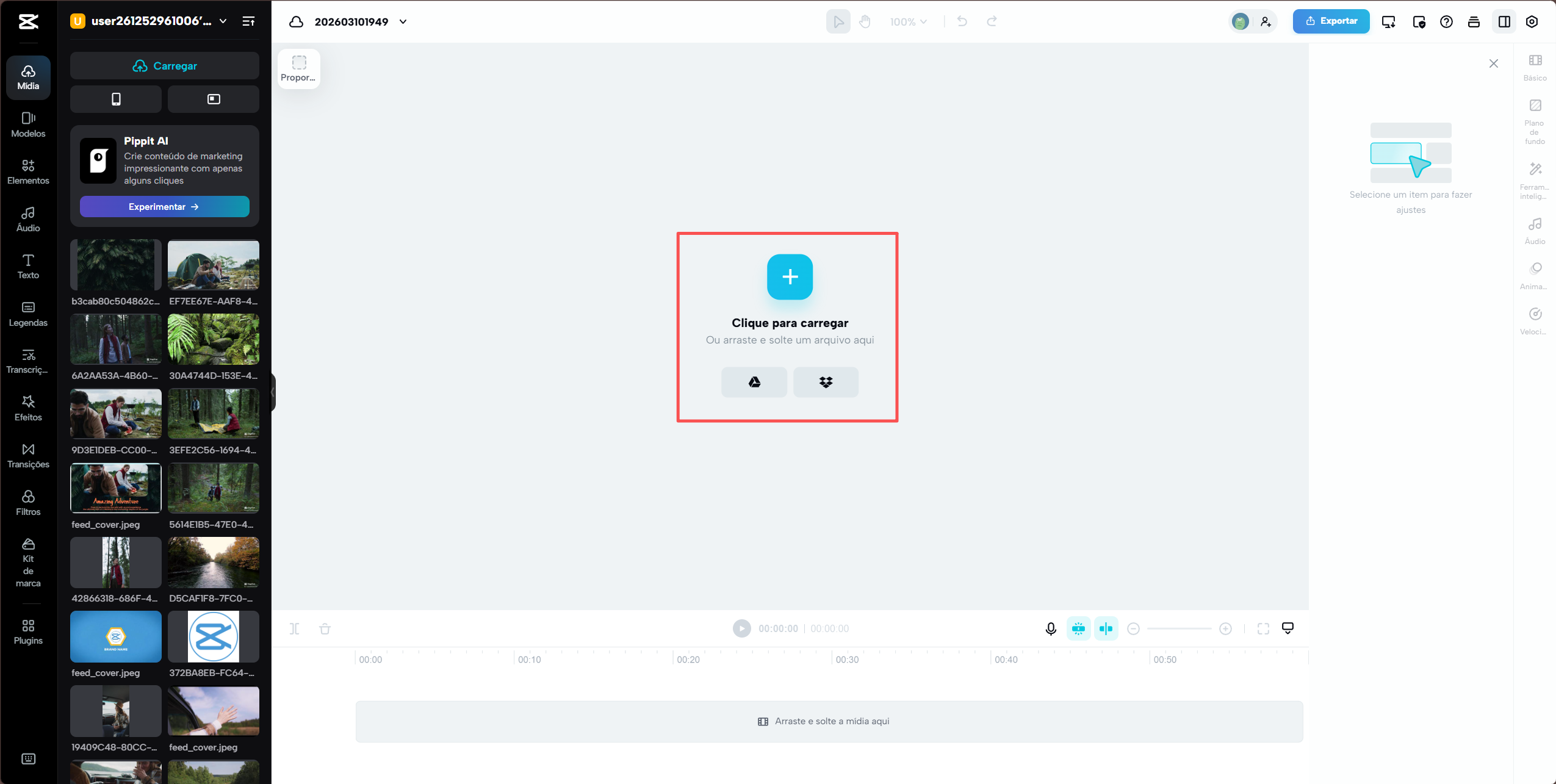 enviar vídeo para editor