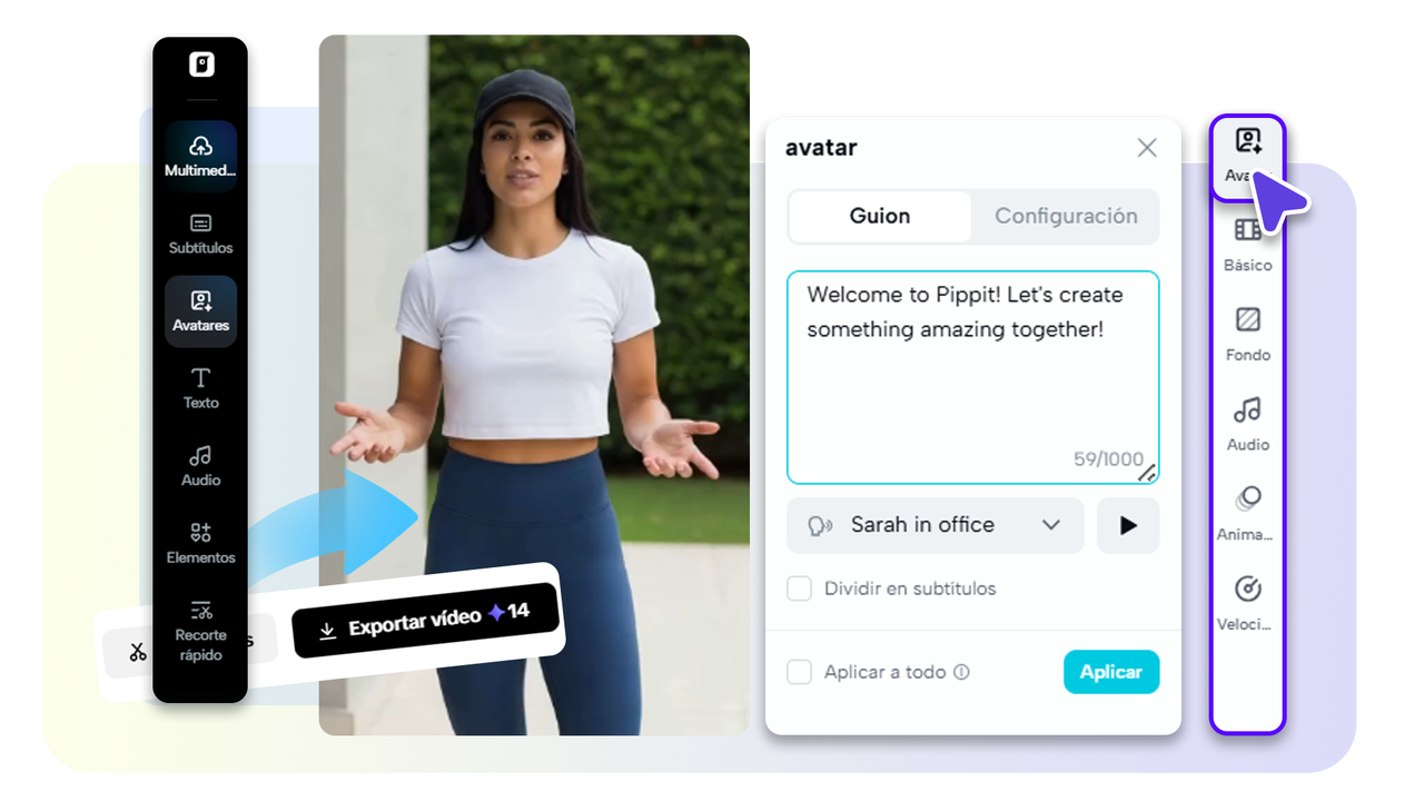 Selecciona el idioma y el estilo para mejorar aún más la interactividad del avatar de inteligencia artificial.