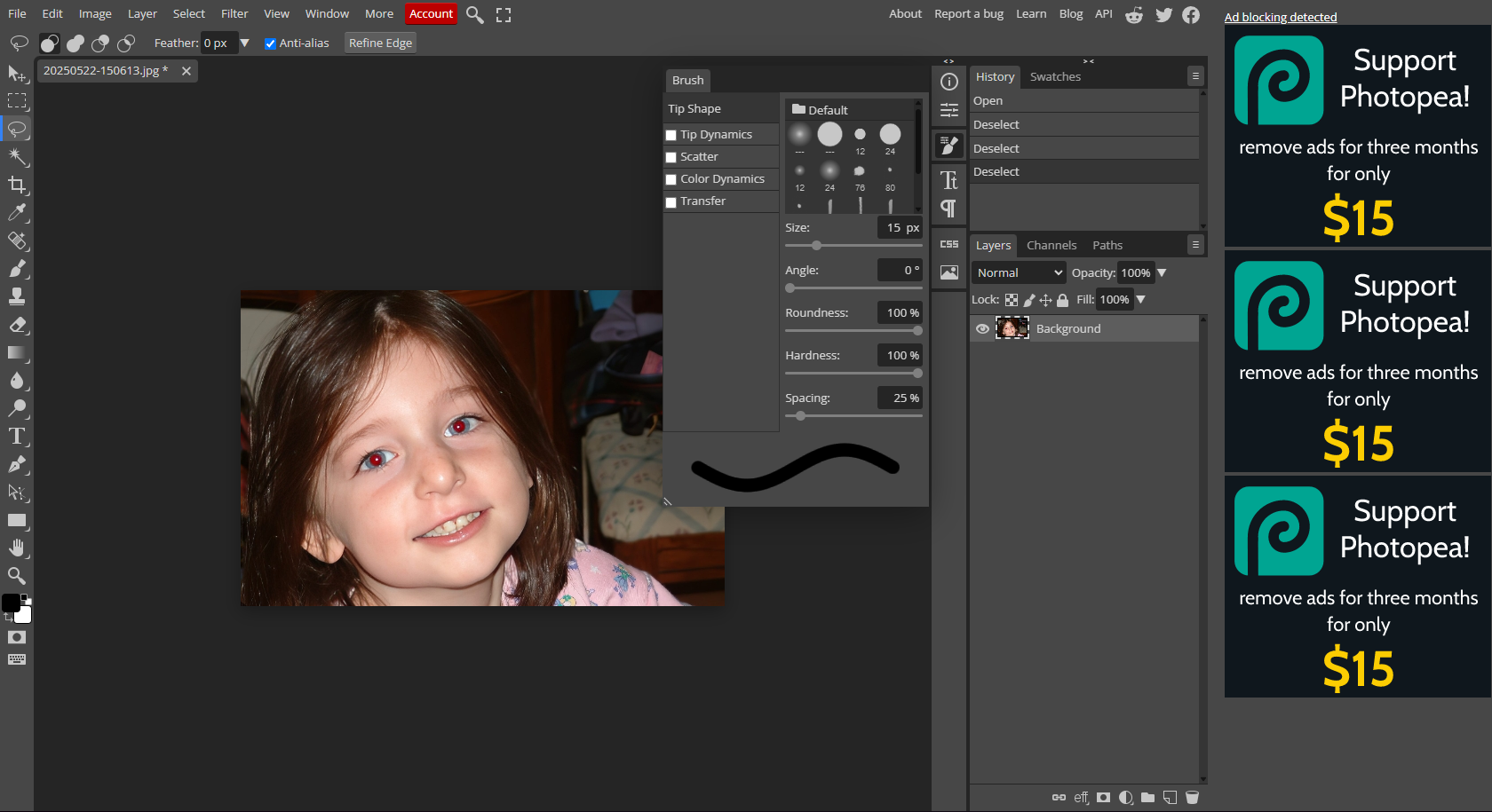 Photopea interface