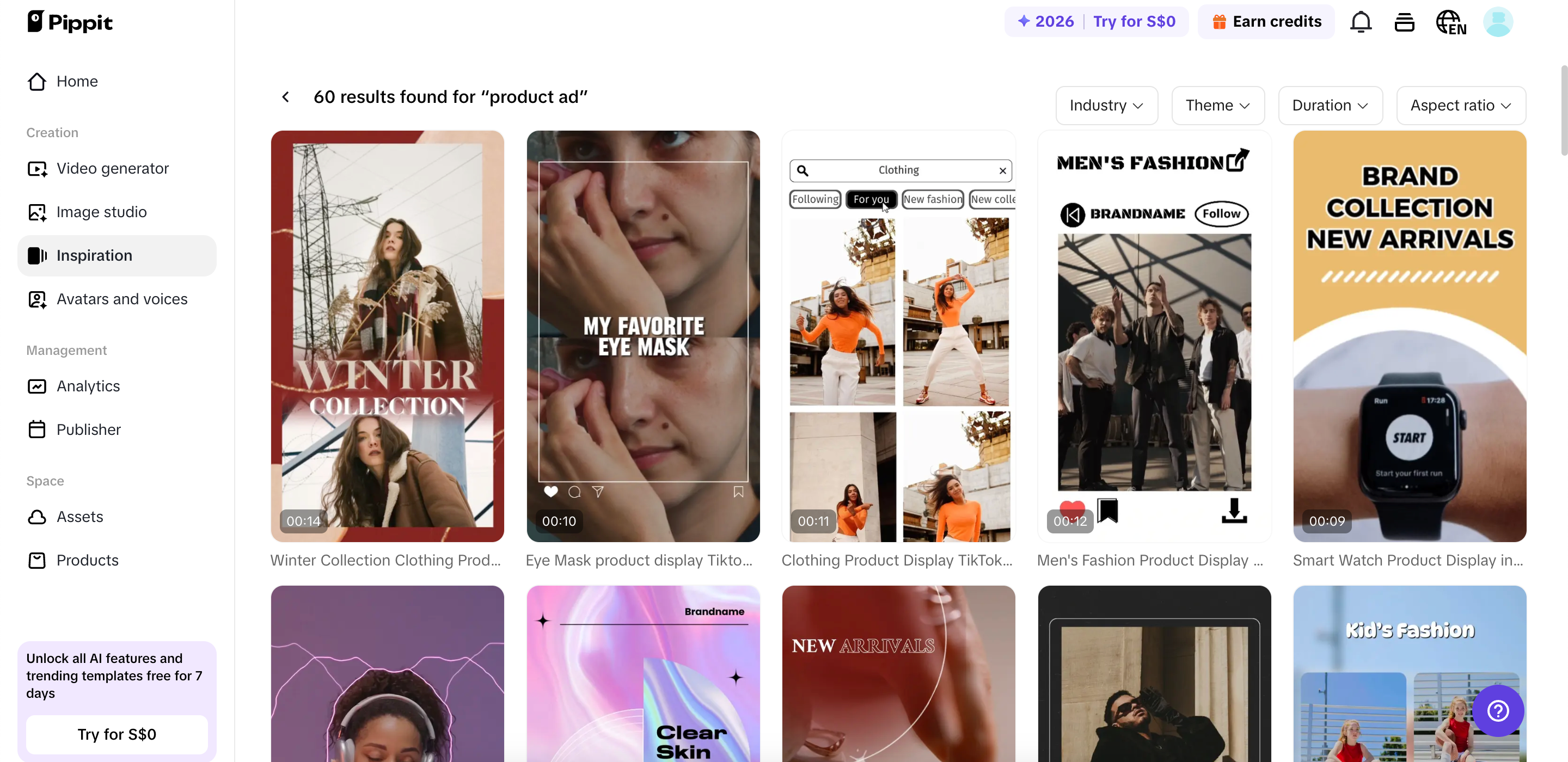 Explore advertising templates