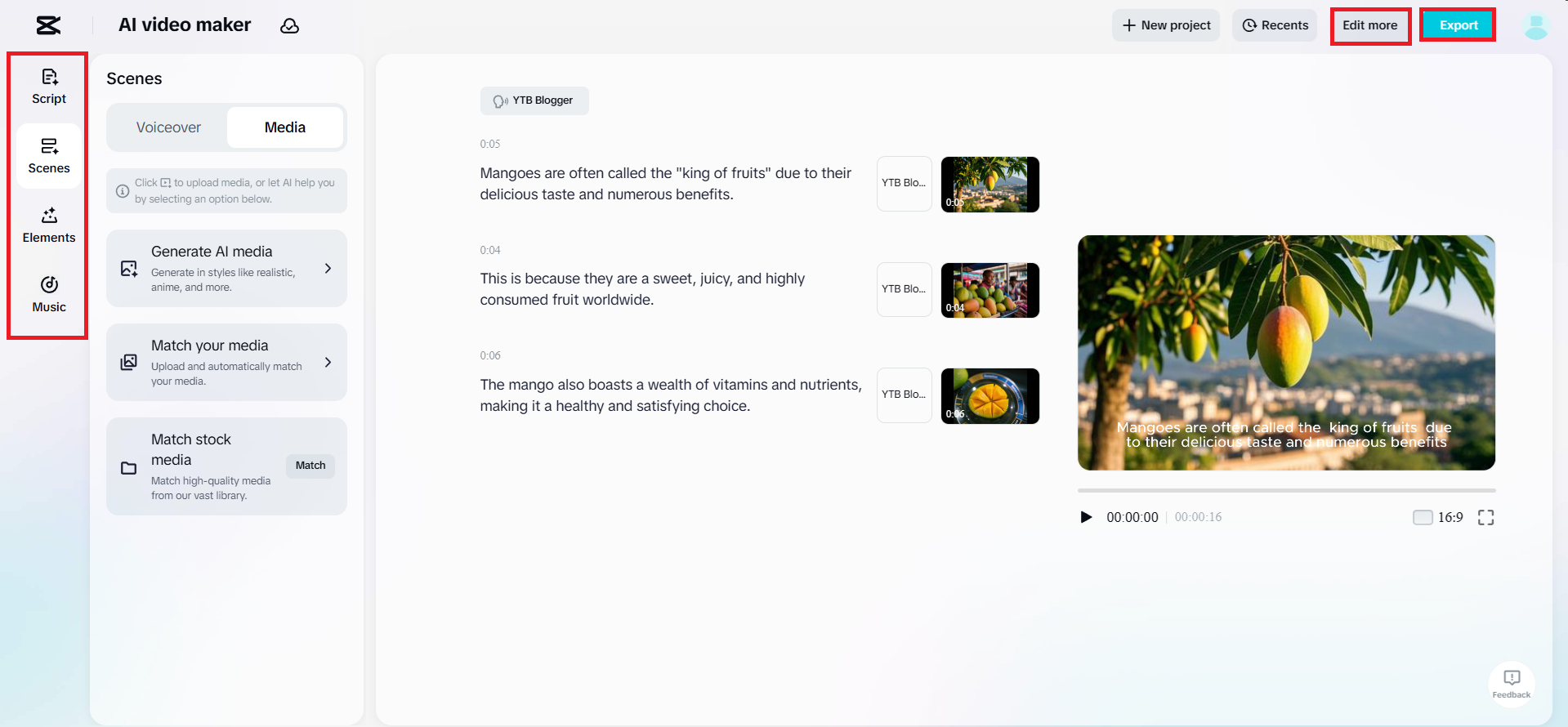 Automatically create your video