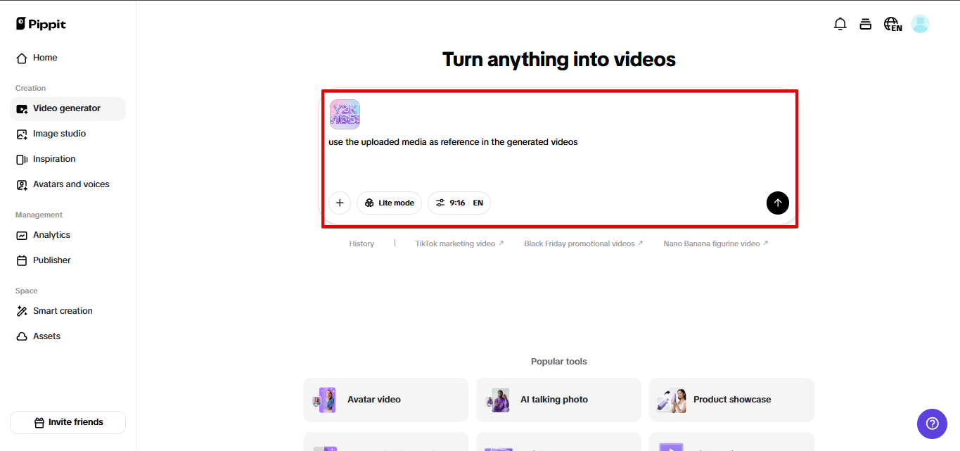 Convertendo imagem em vídeo