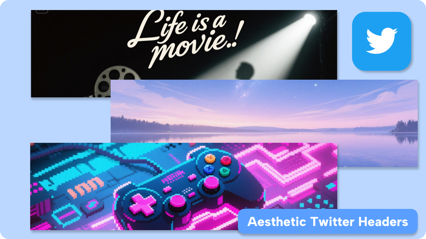 twitter headers aesthetic