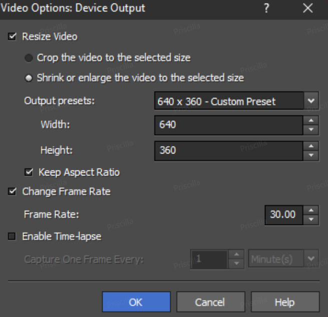 Képkocka sebesség beállítása