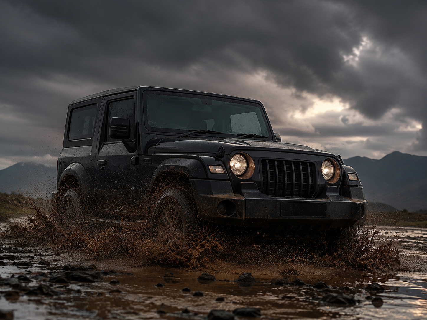 Dreamina Mahindra Thar AI photo editing prompt prompt example 2